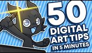 50 Digital Art Tips in 5 Minutes