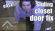 How to repair slider closet doors that wont slide. Easy! Home Mender.