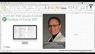 Turn on the Quick Access Toolbar in Microsoft Excel 365