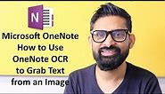 Extract text from Images/Pictures with OCR Tool in Microsoft Office OneNote