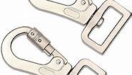 Joyzol Dog Leash Clips, 2PCS Locking Snap Hook Heavy Duty Swivel Lobster Claw Clasps for Dog Leash Landyard Keychain 3/4inch(21mm)