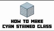 Minecraft Survival: How to Make Cyan Stained Glass