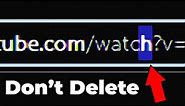 DON'T DELETE the "h" in watch on any Youtube Link