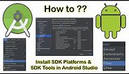 [Latest] How to Install SDK Platforms & SDK Tools in Android Studio | Android Studio tuto|