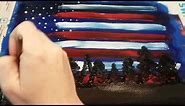 American Flag Sky Painting