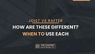 Joist Vs Rafter, How Are These Different? When To Use Each