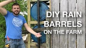 🔨 DIY Rain Barrel Build - Vertical 4 Stack 55-Gallon Drum Rainwater Harvesting System