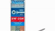 Tapcon 3/16 in. x 2-3/4 in. 410 Stainless Steel Phillips Flat-Head Concrete Anchors (8-Pack) 26165