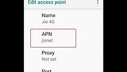 Jio 4G LTE APN Settings for Android
