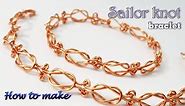 Bracelet inspired by Square knot (Sailor knot) - How to make unisex wire jewelry 467