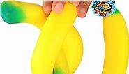 JA-RU Stretchy Banana Toys (1 Banana) Super Squishy Fidget Toy for Kids & Adult. Sand-Filled Rubber Banana Toy. Stress & Anxiety Relief Autism Sensory Toys. Stretchy Fruit Bulk Party Favor. 3340-1A