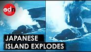 Aerial Footage of Massive Volcano Eruption in Japan