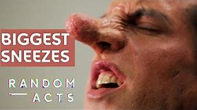 Men sneeze out some odd objects | Sneeze by Mika Rottenberg | Visual Art | Random Acts