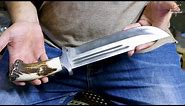 Handmade Bowie Knife with Deer Antler Handle, Stag Horn Bowie Knife Making Process