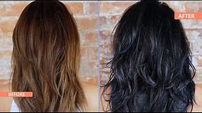 How to Black & Blue Ombre / Dip Dye Your Hair