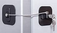 Refrigerator Lock,Fridge Lock with Keys,Freezer Lock and Refrigerator Lock for Child Proof(Fridge Lock-Black 1Pack)