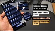 How to reset Samsung account password | Sign Out of Samsung Account Easily | Step by Step Guide