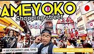 EXPLORING Ueno's "Ameyoko" shopping MARKET street! Tokyo Japan 🇯🇵 Virtual Tour of Cheap Souvenirs