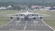 Boeing 747-8 vs Antonov An-124 Farnborough airshow