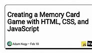 Creating a Memory Card Game with HTML, CSS, and JavaScript