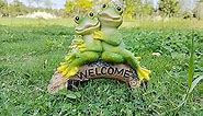 Frog Statue Outdoor Garden Frog Decor Outdoor Statue Garden Resin The Frog Family Statue atio Yard Lawn Ornament Decorations Gift Garden Collection Home Decoration Gifts