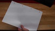 How to hole punch a 4 ring or 3 ring binder extremely quickly