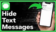 How To Hide Text Messages On iPhone