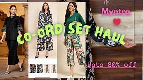 Latest Co-ord set Haul @ upto 80% Off | must have Black dresses ❤️ #myntra