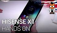 HiSense X1 - 6.8 inch Full HD Quadcore Phablet hands on at CES 2014 [ENG]