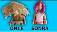 Barbie'nin Saçını Boyuyoruz Barbie Saç Bakımı Barbie Kuaförde DIY Bidünya Oyuncak