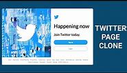 How to Create Twitter Login Page || Responsive || HTML and CSS