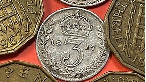 UK THREE PENCE 1917 - In 2019 London Mint Gave Away $1 Million Pounds Great Britain Silver 3p Coins