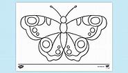 Printable Butterfly Colouring Page