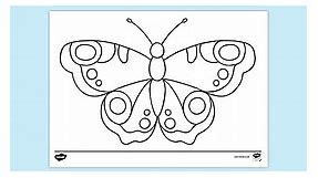 Printable Butterfly Colouring Page