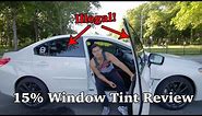 Pulled over TWICE for these tints || 15% window tint review || 15% Tints at night
