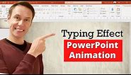 PowerPoint Text Animation - Typing Text Effect - Typewriter Effect