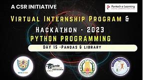Day15 - TNSDC - Naan Mudhalvan - Virtual Internship - Python