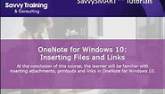 OneNote for Windows 10: Inserting Files and Links