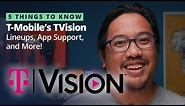 5 Things To Know About T-Mobile's TVision Live TV Streaming Service (Lineups, App Support, & More!)