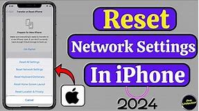 How To Reset Network Settings In iPhone & iPad - Full Guide