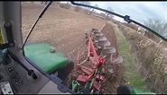 Setting up the plough, John Deere 6190R