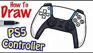 How to Draw PlayStation 5 Controller