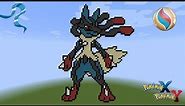 Minecraft Pixel Art: Pokemon Lucario Mega Evolution