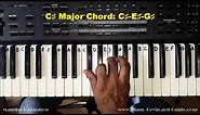 How to Play the C Sharp Major Chord - C# - on Piano and Keyboard