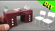 DIY Miniature Realistic Office Desk and Chairs Dollhouse # 1