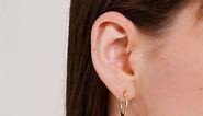 14k Solid Gold Hoop Earrings