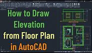 How to Draw Elevation from Floor Plan in AutoCAD