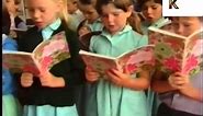 1980s UK Village School Assembly, Children Sign Hymns, Archive Footage