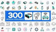 300 Icons Pack - Artificial Intelligence