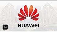 Huawei Logo Design | Adobe Illustrator